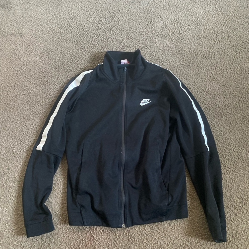 Nike Men's Black and White Sports Jacket